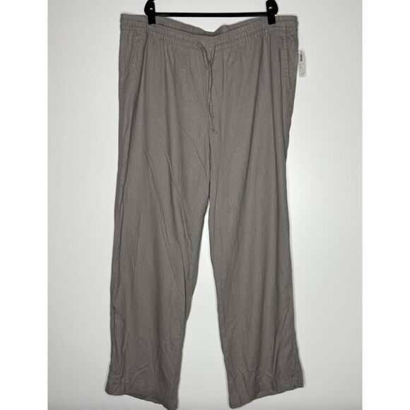 New Old Navy Mid-Rise Soft Wide-Leg Linen-Blend Pants Women's Plus Size XXL Tall - Picture 1 of 7